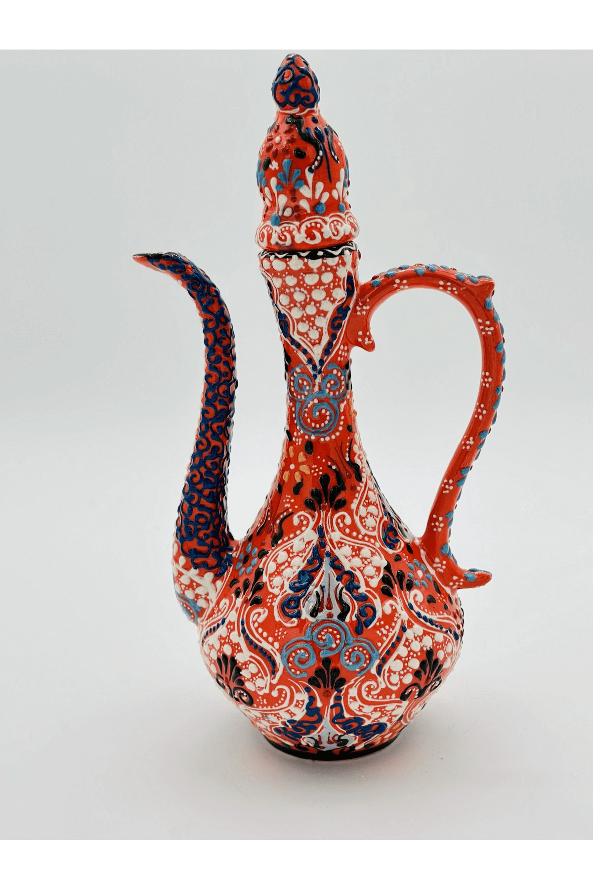 Decorative Turkish Ceramic Pitcher Vase, Decorative Ceramic Vase, Ceramic Water Jug, Pitcher Vase