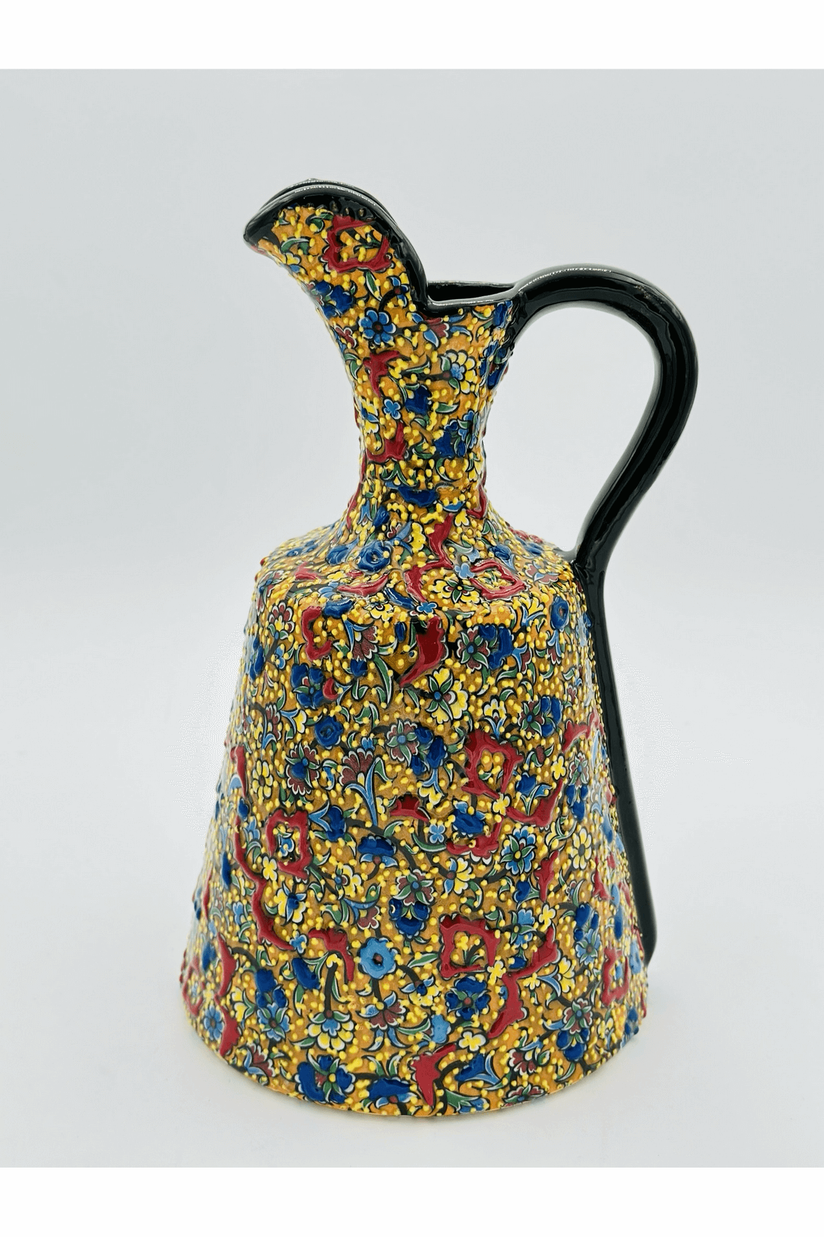 Decorative Turkish Ceramic Pitcher Vase, Decorative Ceramic Vase, Ceramic Water Jug, Pitcher Vase