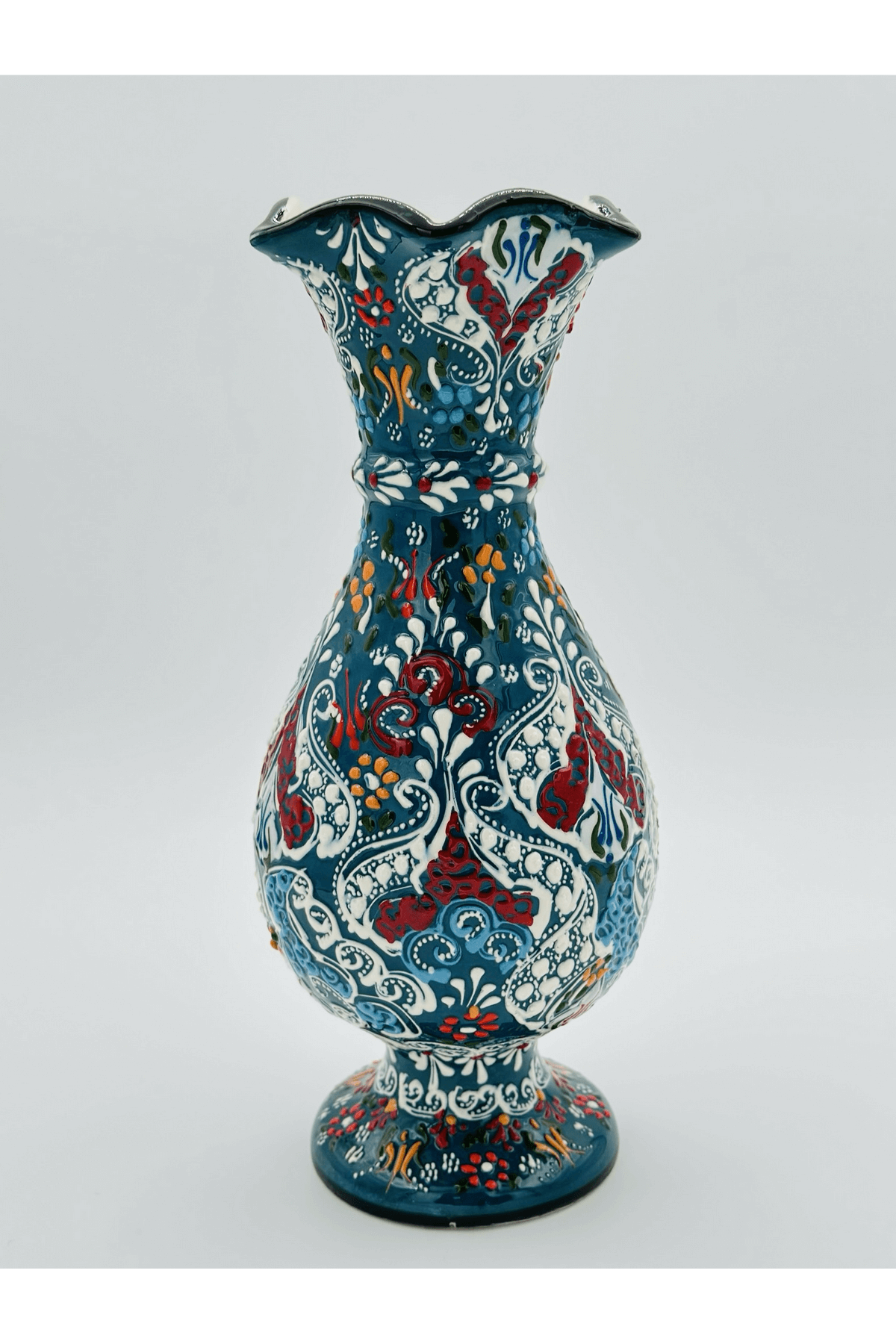 Handmade Turkish Ceramic Vase,Large Decorative Vase,Handmade Ceramic Jar With Lid,Centerpiece Vase,Table Top Decor,Home Decor