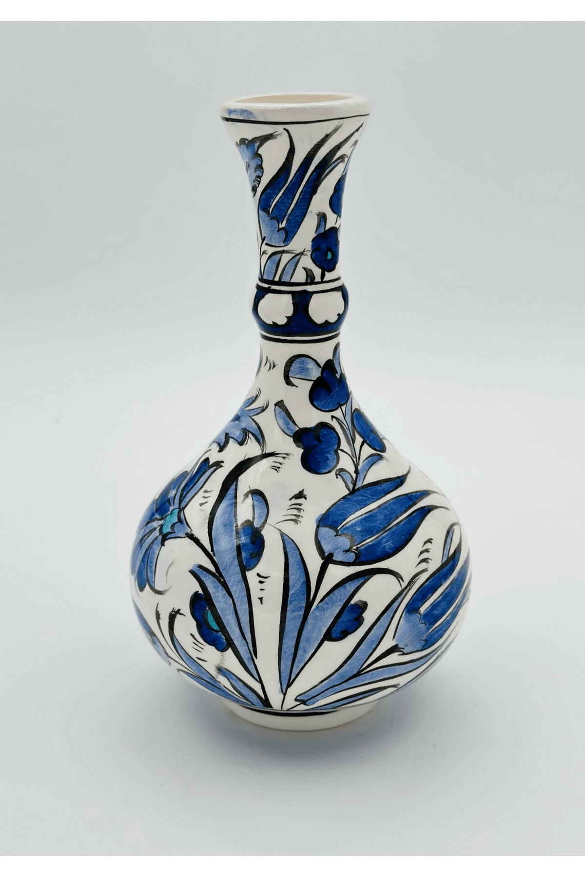 Handmade Turkish Ceramic Vase,Large Decorative Vase,Handmade Ceramic Jar With Lid,Centerpiece Vase,Table Top Decor,Home Decor