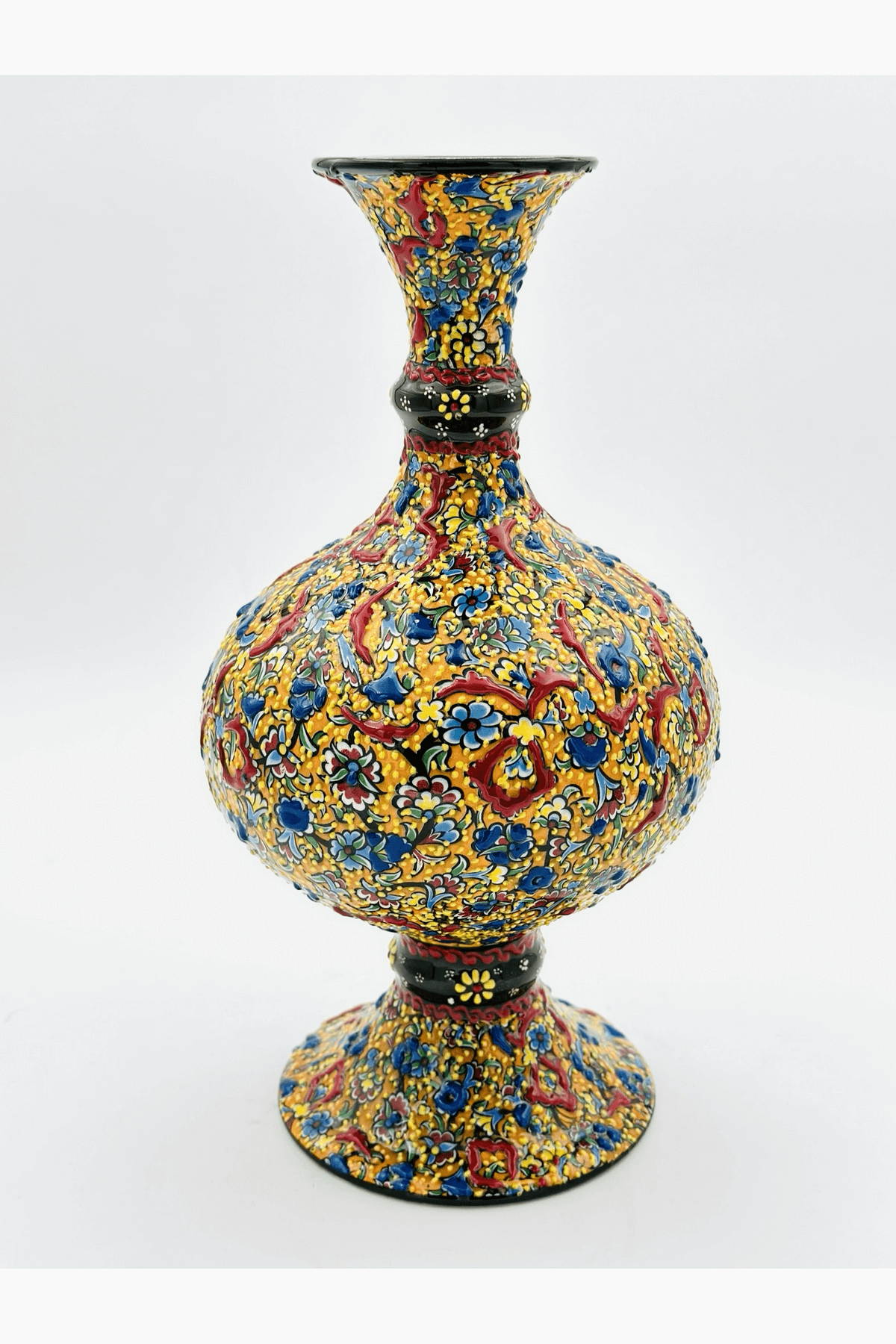 Handmade Turkish Ceramic Vase,Large Decorative Vase,Handmade Ceramic Jar With Lid,Centerpiece Vase,Table Top Decor,Home Decor