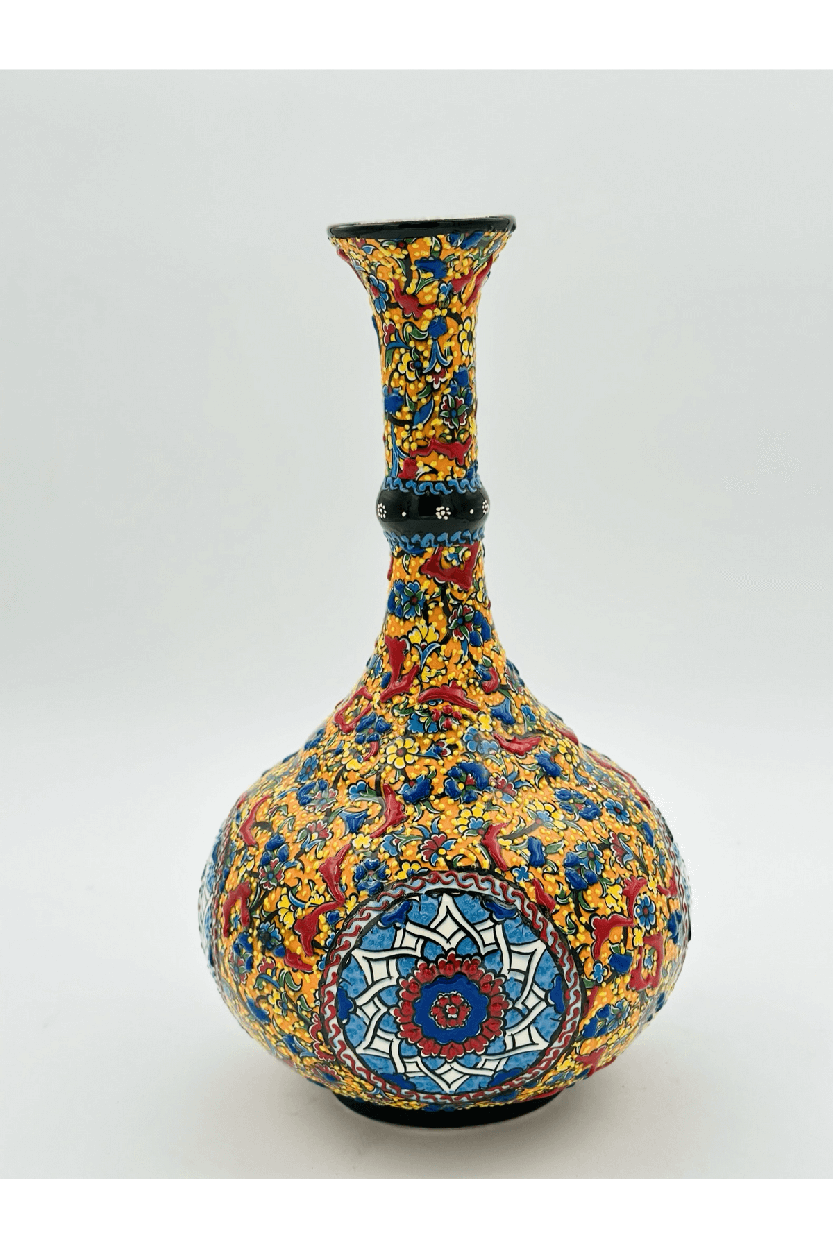 Handmade Turkish Ceramic Vase,Large Decorative Vase,Handmade Ceramic Jar With Lid,Centerpiece Vase,Table Top Decor,Home Decor