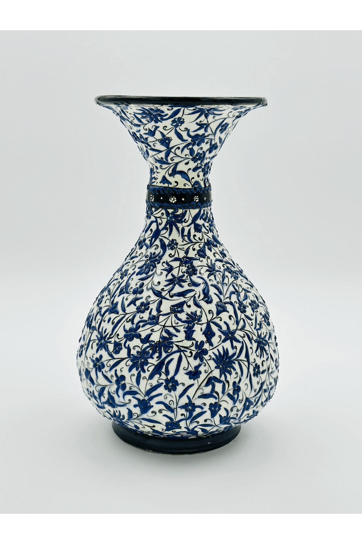 Handmade Turkish Ceramic Vase,Large Decorative Vase,Handmade Ceramic Jar With Lid,Centerpiece Vase,Table Top Decor,Home Decor