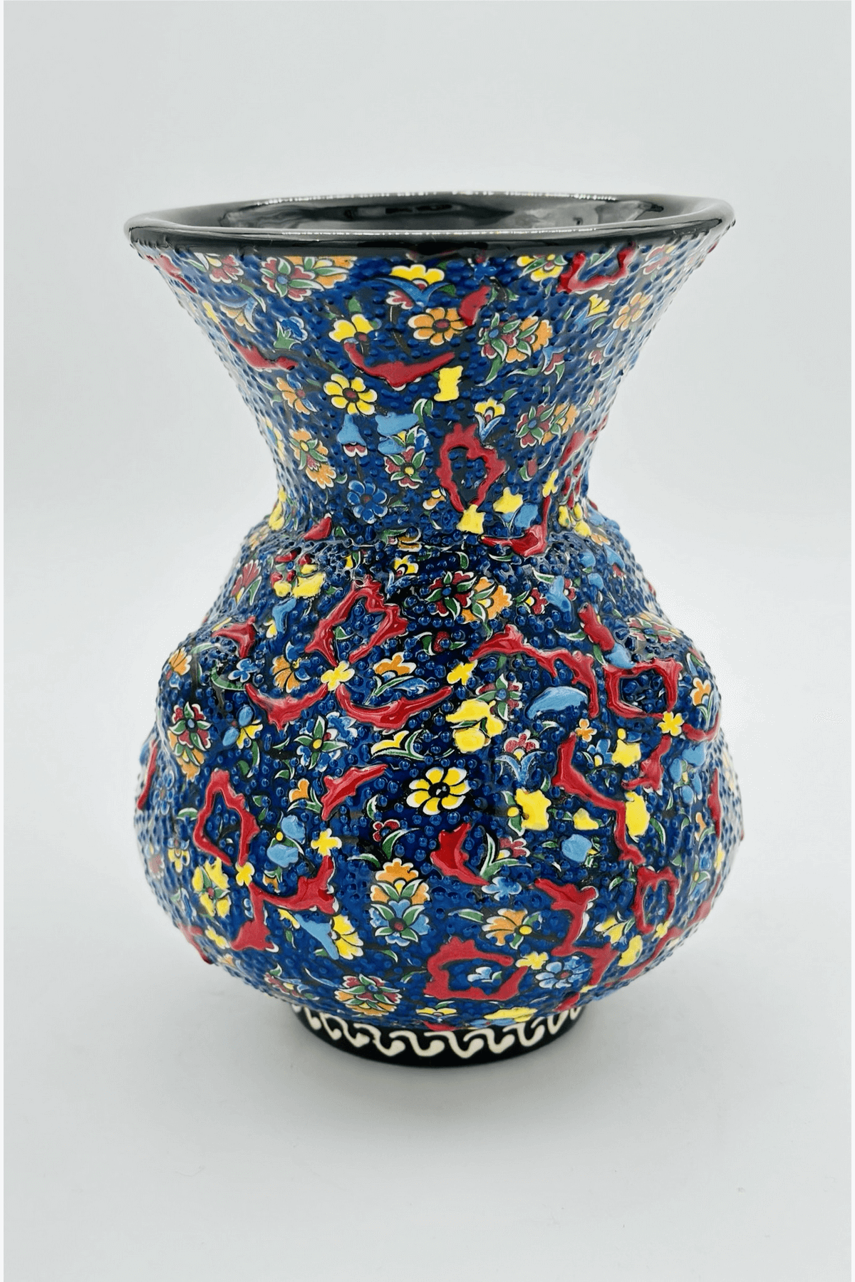 Handmade Turkish Ceramic Vase,Large Decorative Vase,Handmade Ceramic Jar With Lid,Centerpiece Vase,Table Top Decor,Home Decor