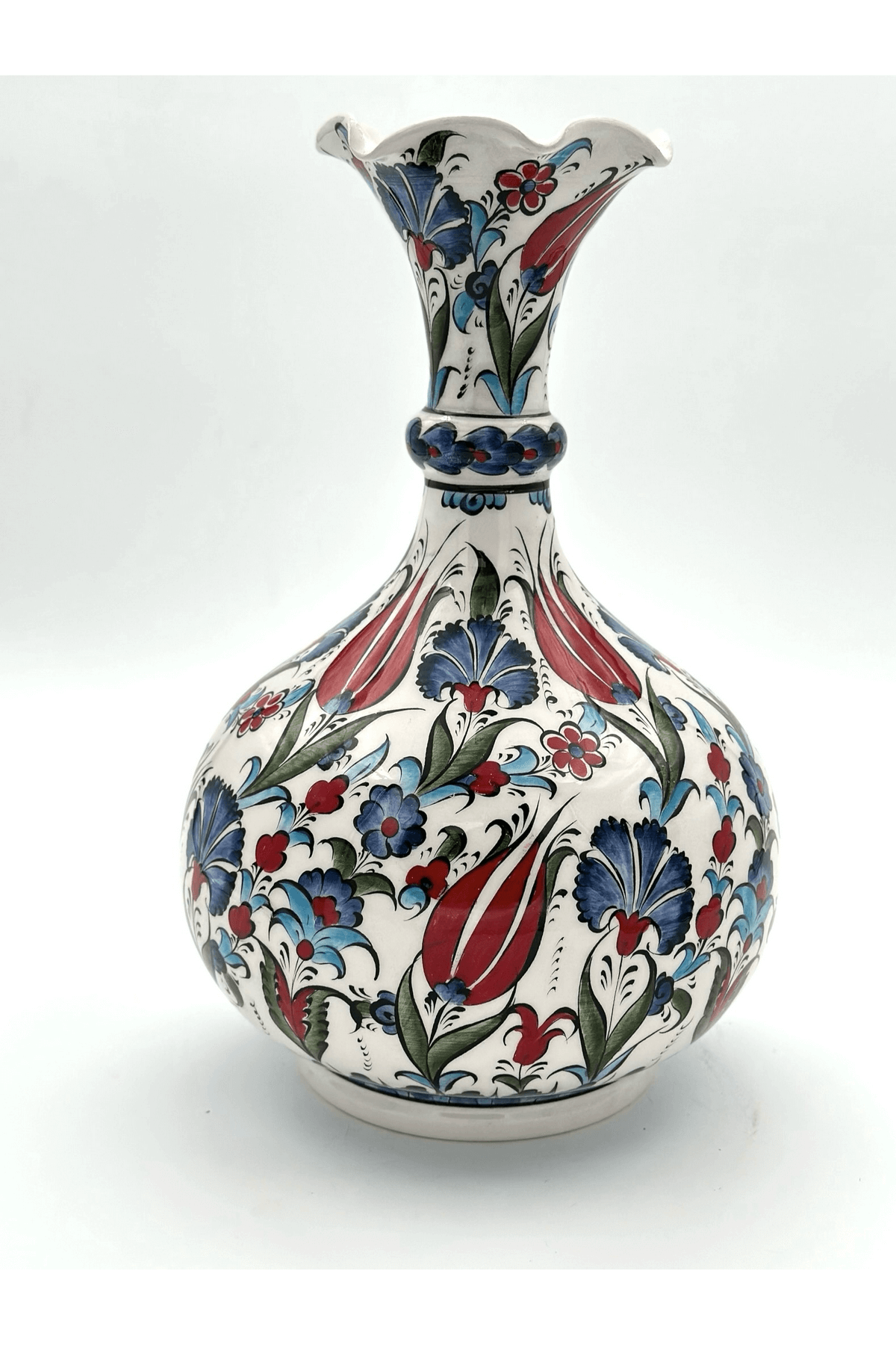 Handmade Turkish Ceramic Vase,Large Decorative Vase,Handmade Ceramic Jar With Lid,Centerpiece Vase,Table Top Decor,Home Decor