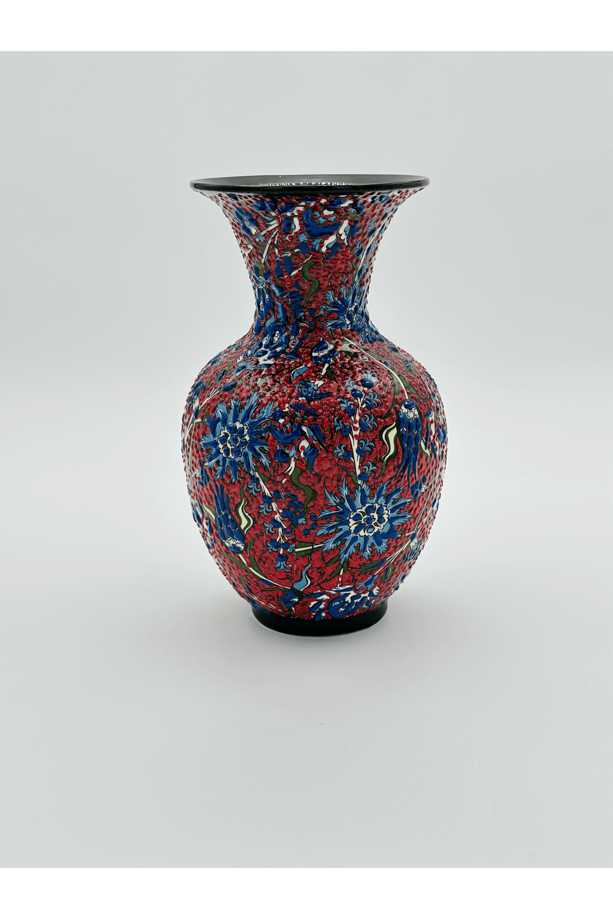 Handmade Turkish Ceramic Vase,Large Decorative Vase,Handmade Ceramic Jar With Lid,Centerpiece Vase,Table Top Decor,Home Decor