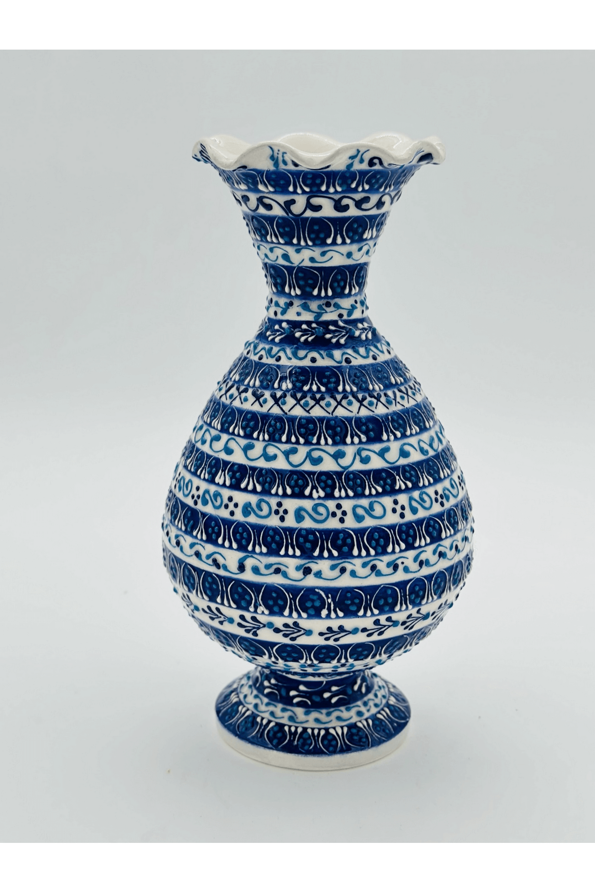 Handmade Turkish Ceramic Vase,Large Decorative Vase,Handmade Ceramic Jar With Lid,Centerpiece Vase,Table Top Decor,Home Decor