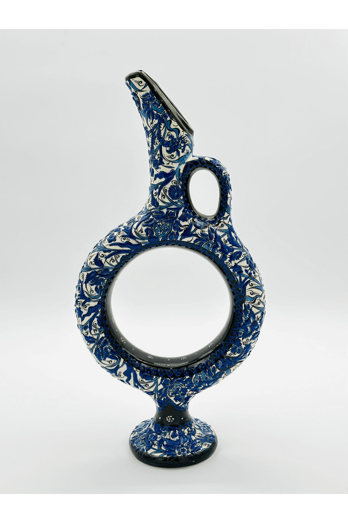 Handmade Turkish Ceramic Vase,Large Decorative Vase,Handmade Ceramic Jar With Lid,Centerpiece Vase,Table Top Decor,Home Decor