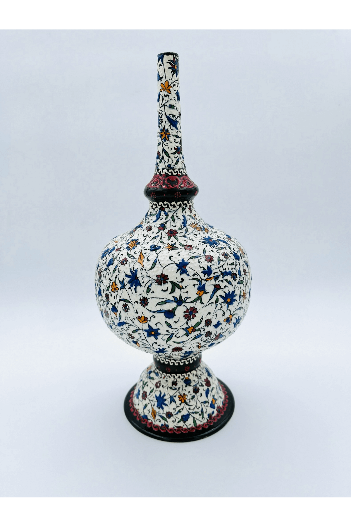 Handmade Turkish Ceramic Vase,Large Decorative Vase,Handmade Ceramic Jar With Lid,Centerpiece Vase,Table Top Decor,Home Decor