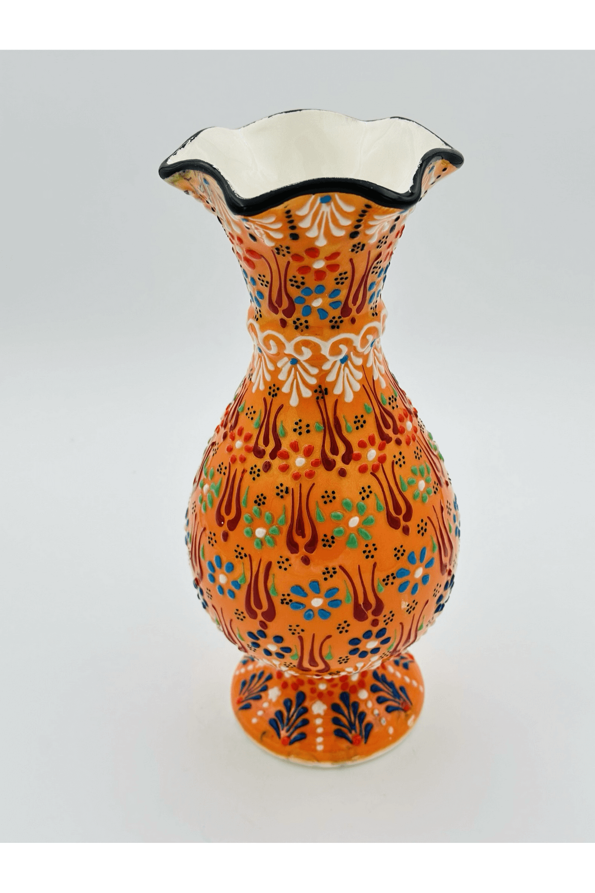 Handmade Turkish Ceramic Vase,Large Decorative Vase,Handmade Ceramic Jar With Lid,Centerpiece Vase,Table Top Decor,Home Decor