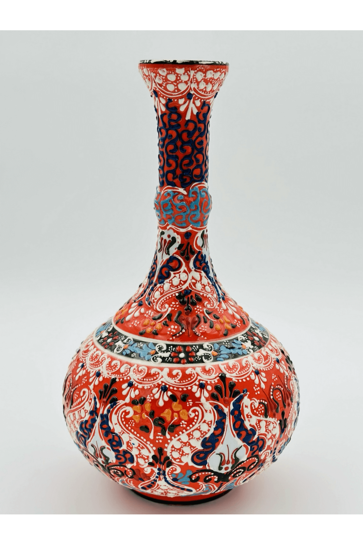 Handmade Turkish Ceramic Vase,Large Decorative Vase,Handmade Ceramic Jar With Lid,Centerpiece Vase,Table Top Decor,Home Decor