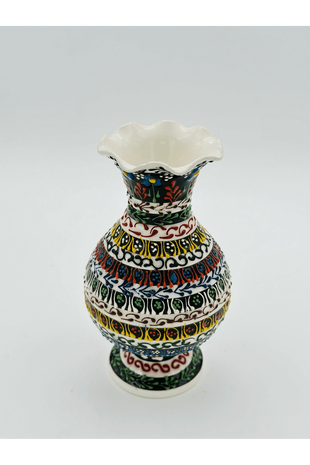 Handmade Turkish Ceramic Vase,Large Decorative Vase,Handmade Ceramic Jar With Lid,Centerpiece Vase,Table Top Decor,Home Decor