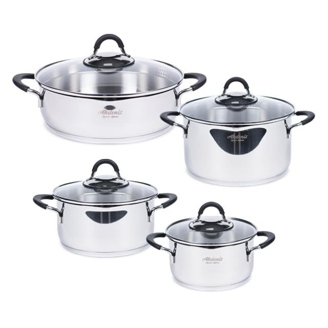 Akdeniz Queen 8prç Silikon Kulp Tencere Set