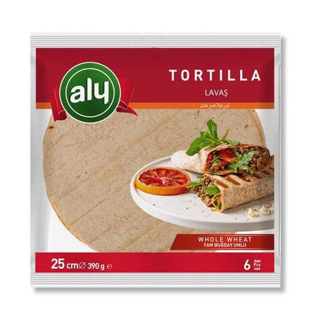 Aly Tortilla Tam Buğday Lavaş 390 gr (25cm*6)