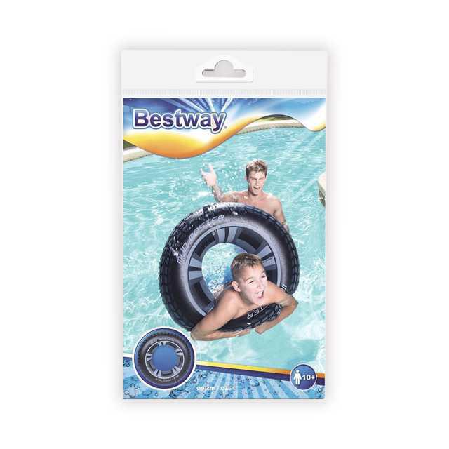 Bestway 36016 91 cm Araba Lastiği Desenli Simit