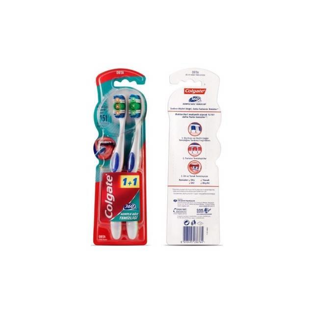 Colgate 360 Medium Diş Fırçası 1+1