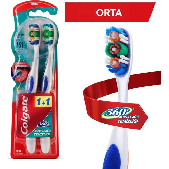 Colgate 360 Medium Diş Fırçası 1+1