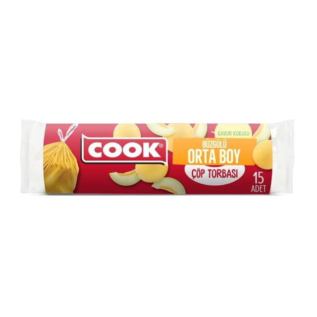 Cook Çop Torbası Büzgülü Kavun Orta 15 li