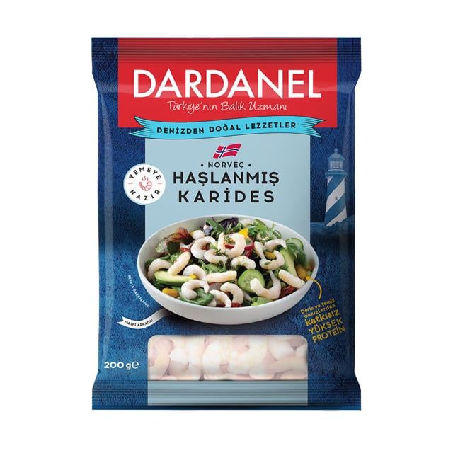 Dardanel Haşlanmış  Norveç Karides 200gr