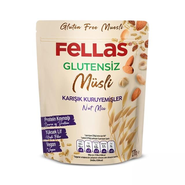 Fellas Glutensiz Müsli Kırmızı Meyveler 270GR