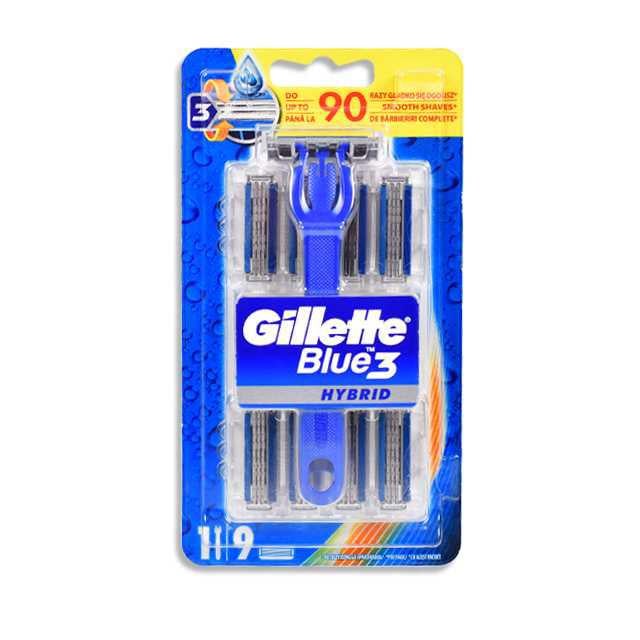 Gillette Blue 3 Hybird 8 + Makine
