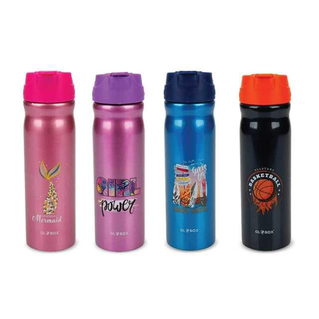 Globox 500ml Baskılı Çelik Matara