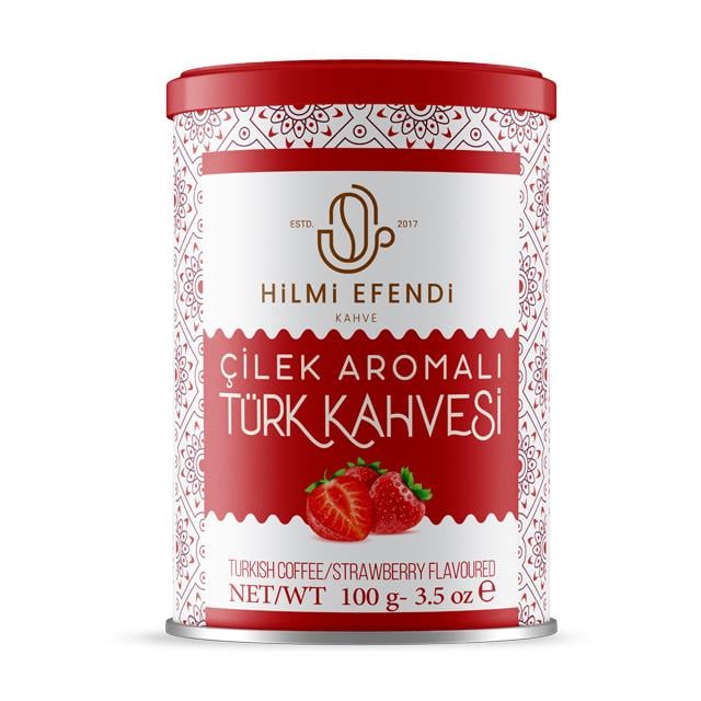 Hilmi Efendi Çilek Aromalı Türk Kahvesi 100 Gr.