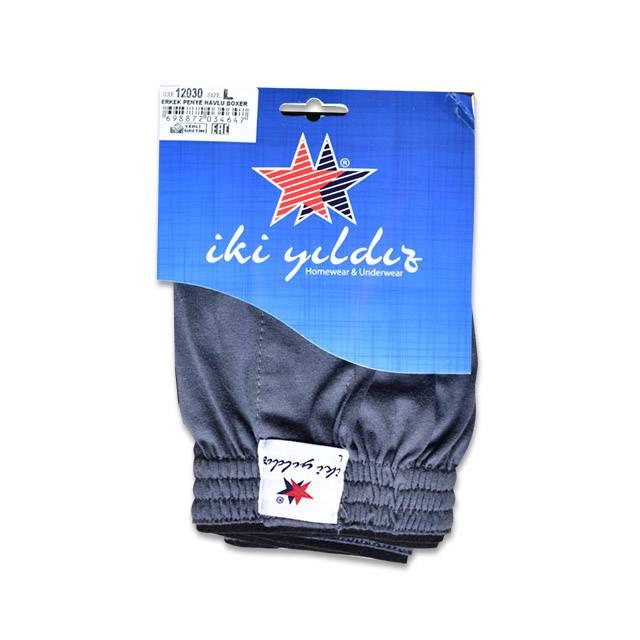 İki Yıldız PkT12030 Erkek Penye Havlu Boxer Asrt L