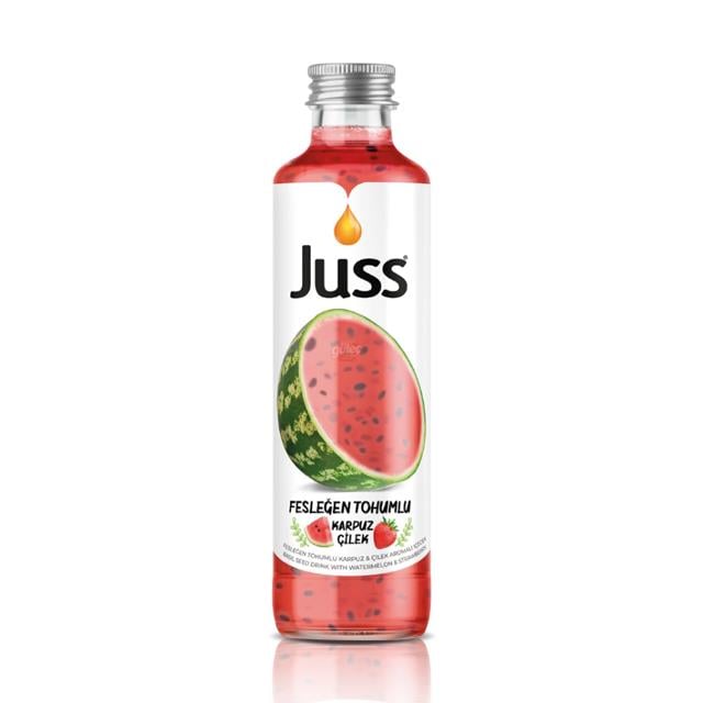 Juss Fesleğen Tohumlu İçecek Karpuz ve Çilek 250ml