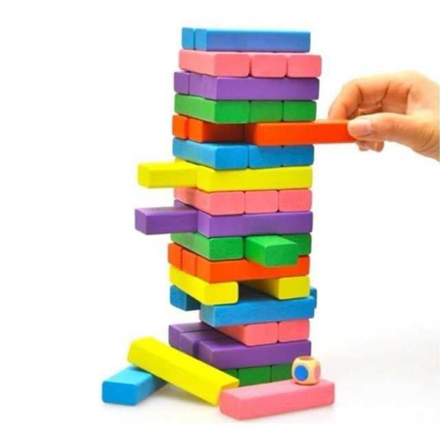 Kızılkaya 2102100 Ahşap Renkli 51 Parça Jenga