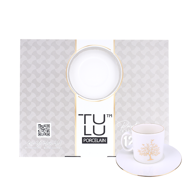 KUTAHYA TREND AGAC DESENLI 6lı KAHVE TAKIMI