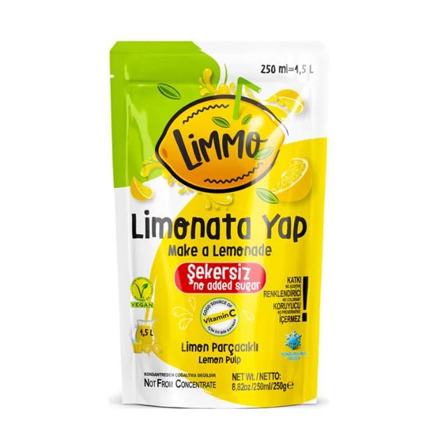 Limmo Limonata Şekersiz 250 ml