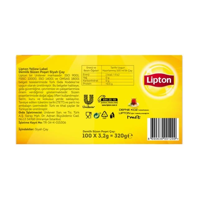 Lipton Yellow  Demlik 320Gr