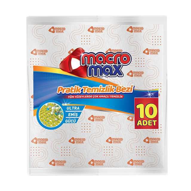 Macromax 2020126 10lu Desenli Temizlik Bezi