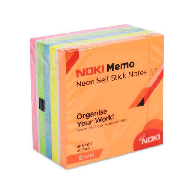 Noki Memo Neon Küp Kağıdı Yapışkanlı