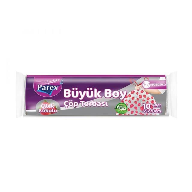 Parex Büzgülü Çilek Kokulu Büyük Çöp Torbası