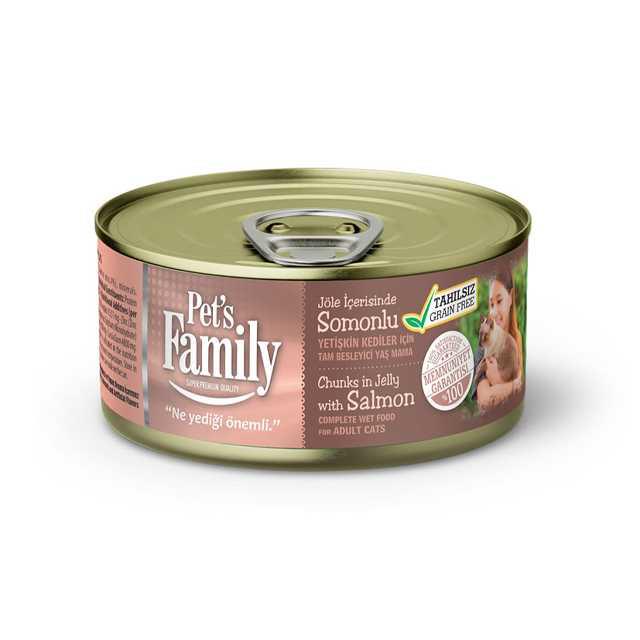 Pets Family Kedi Konserve Somonlu 100gr