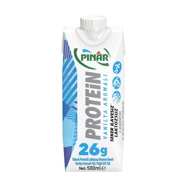 Pınar Laktozsuz Proteinli Vanilyalı Süt 500 ml