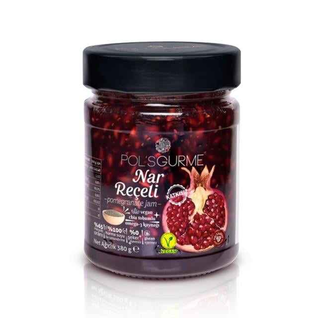 Pol`s Chia Tohumlu Vegan Nar Reçeli 380gr