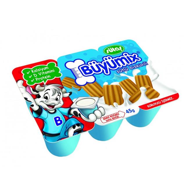 Sütaş Büyümix 6x40gr Sütlü Bisküvili