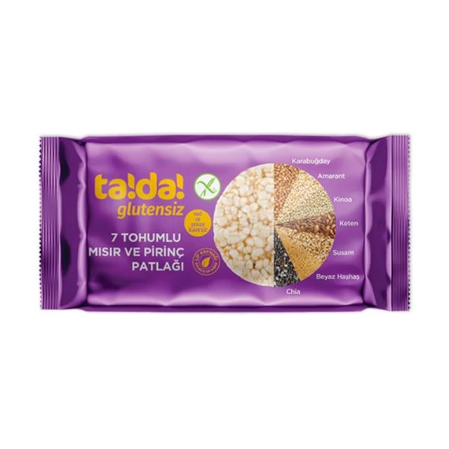 Tada Glutensiz 7Tahıllı Mısır Pirinç Patlağı 60gr
