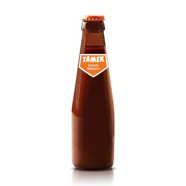Tamek Şeftali Klasik Kahverengi Cam Şişe 200ml