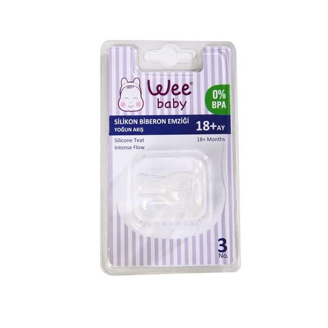 Wee 828 Silikon Biberon Emziği Geniş Ağız No:1