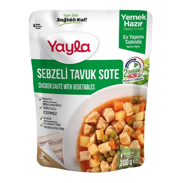 Yayla Sebzeli Tavuk Sote 200gr