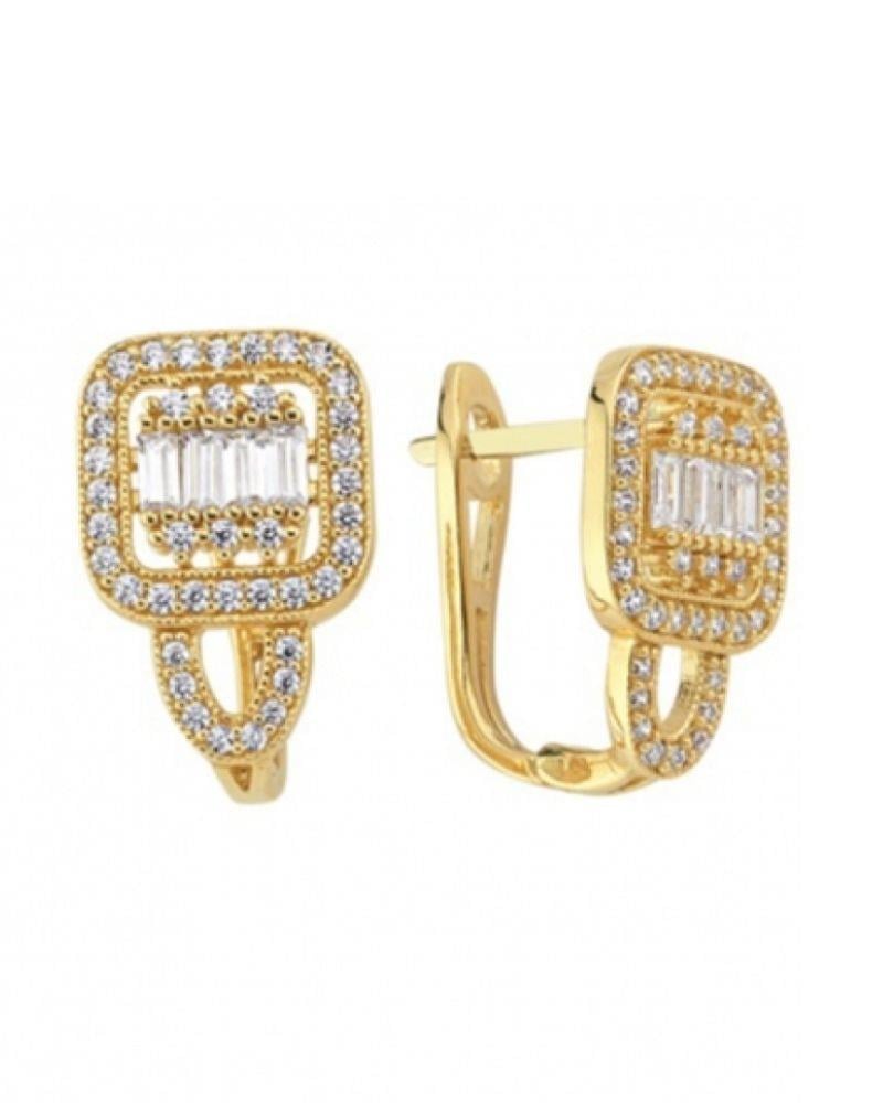 14 Ayar Altın Baget Taşlı Küpe14 Ayar Altın Baget Taşlı KüpeJ Küpe