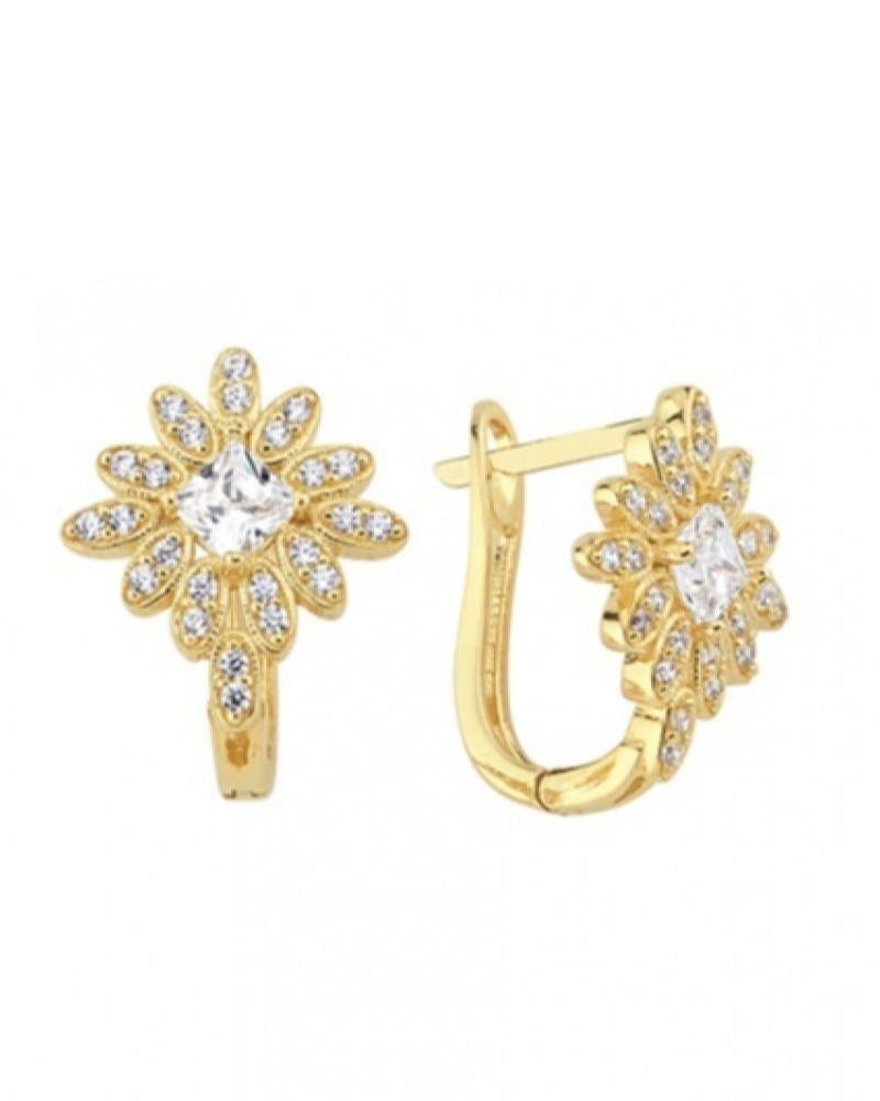 14 Ayar Altın Çiçek Küpe14 Ayar Altın Çiçek KüpeJ Küpe