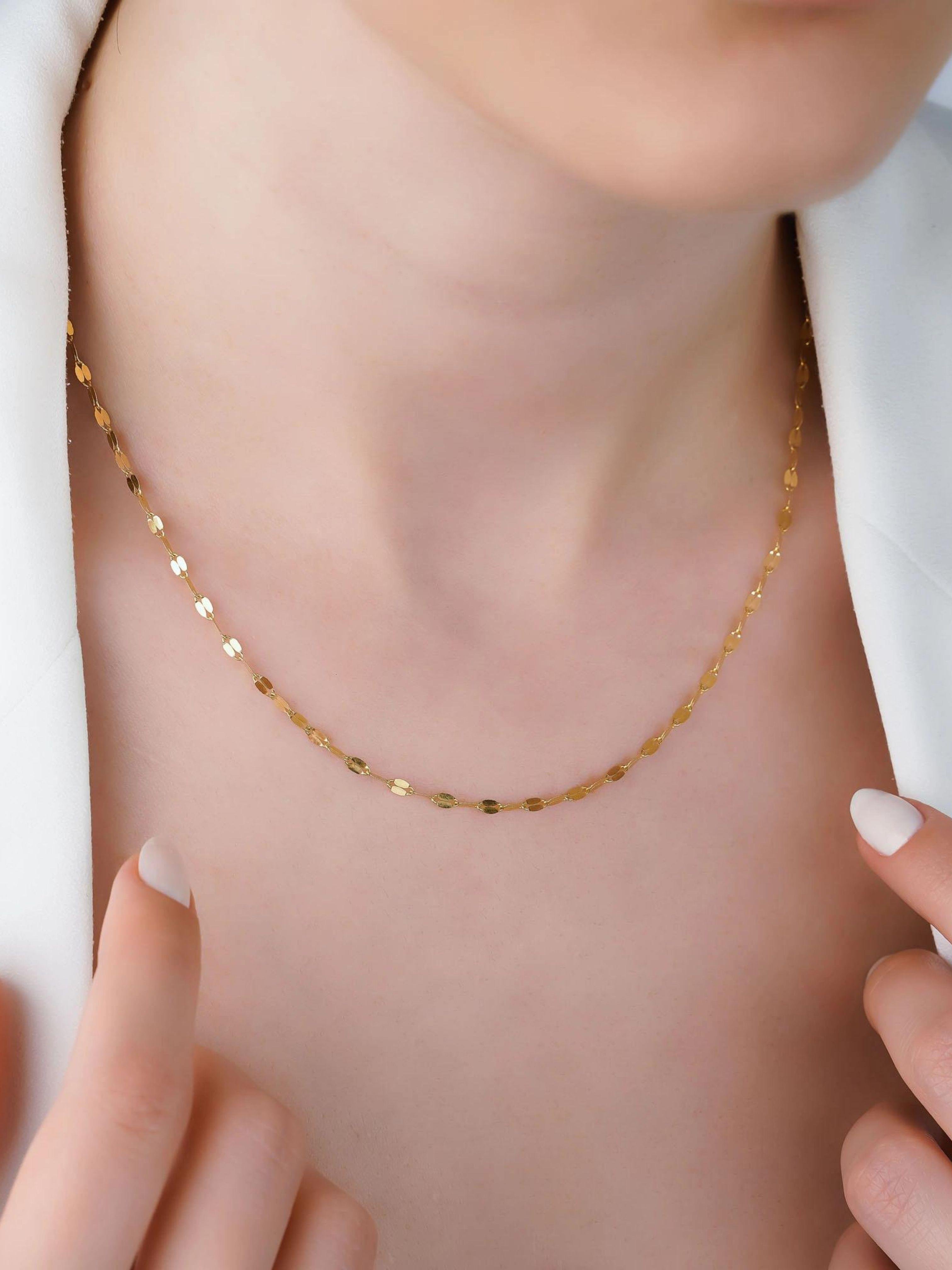 14 Ayar Altın İnce Aynalı 50 cm Zincir Kolye14 Ayar Altın İnce Aynalı 50 cm Zincir KolyeZincirler