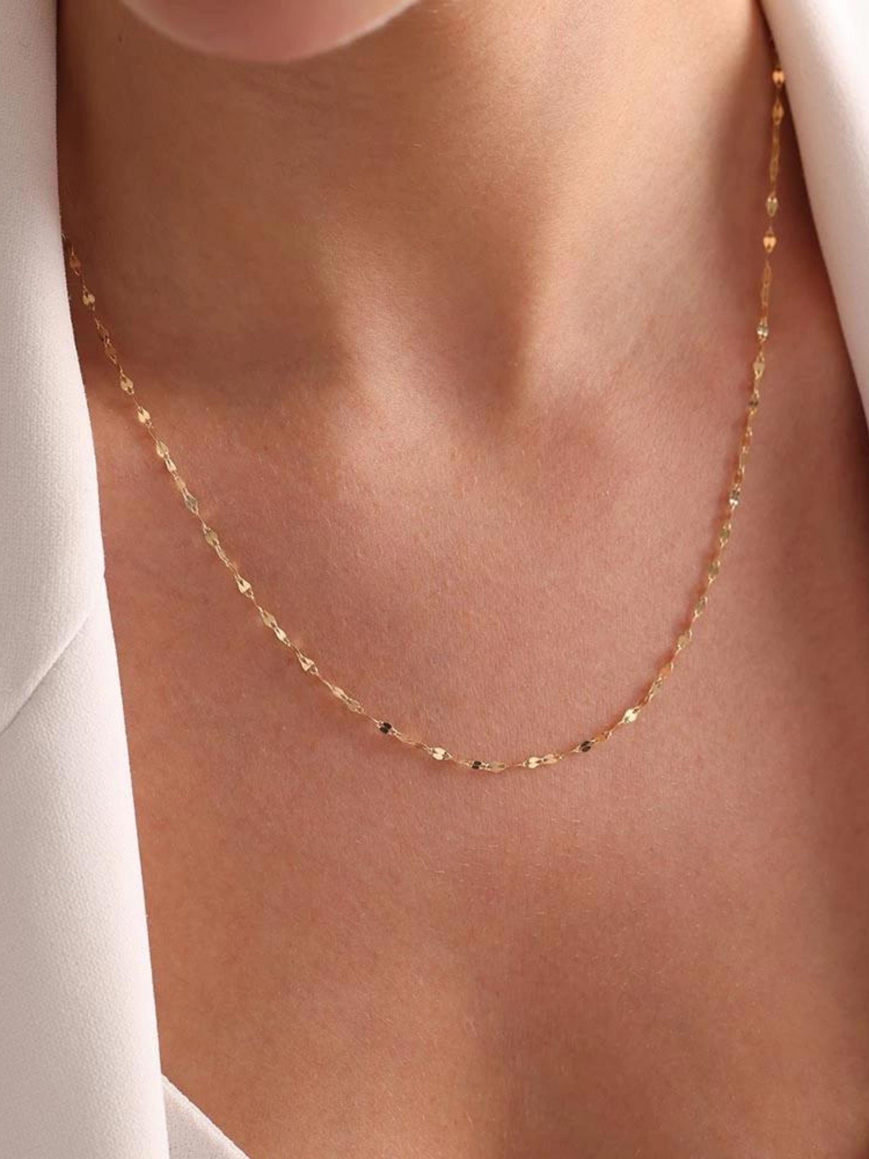 14 Ayar Altın İnce Aynalı Zincir Kolye 50 cm14 Ayar Altın İnce Aynalı Zincir Kolye 50 cmZincirler