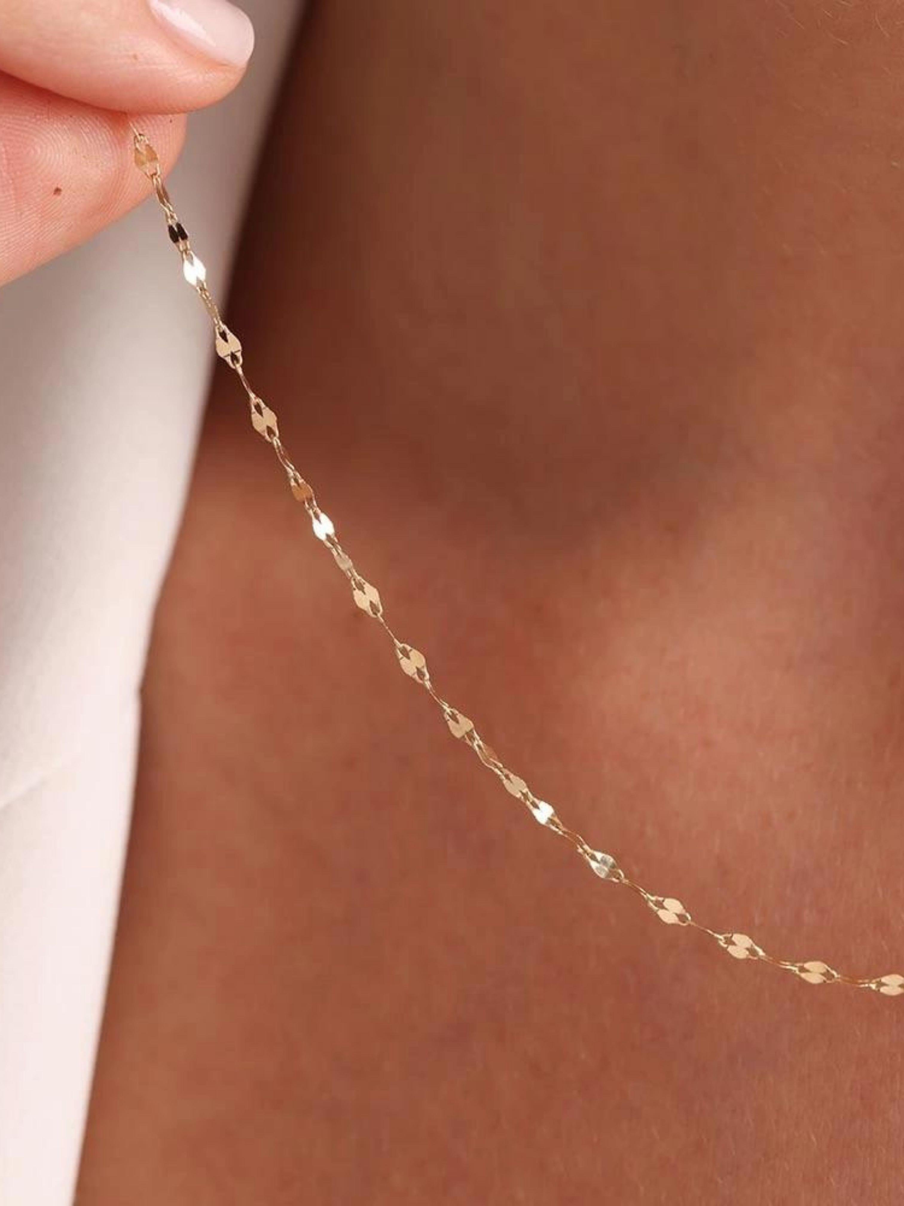 14 Ayar Altın İnce Aynalı Zincir Kolye 50 cm14 Ayar Altın İnce Aynalı Zincir Kolye 50 cmZincirler