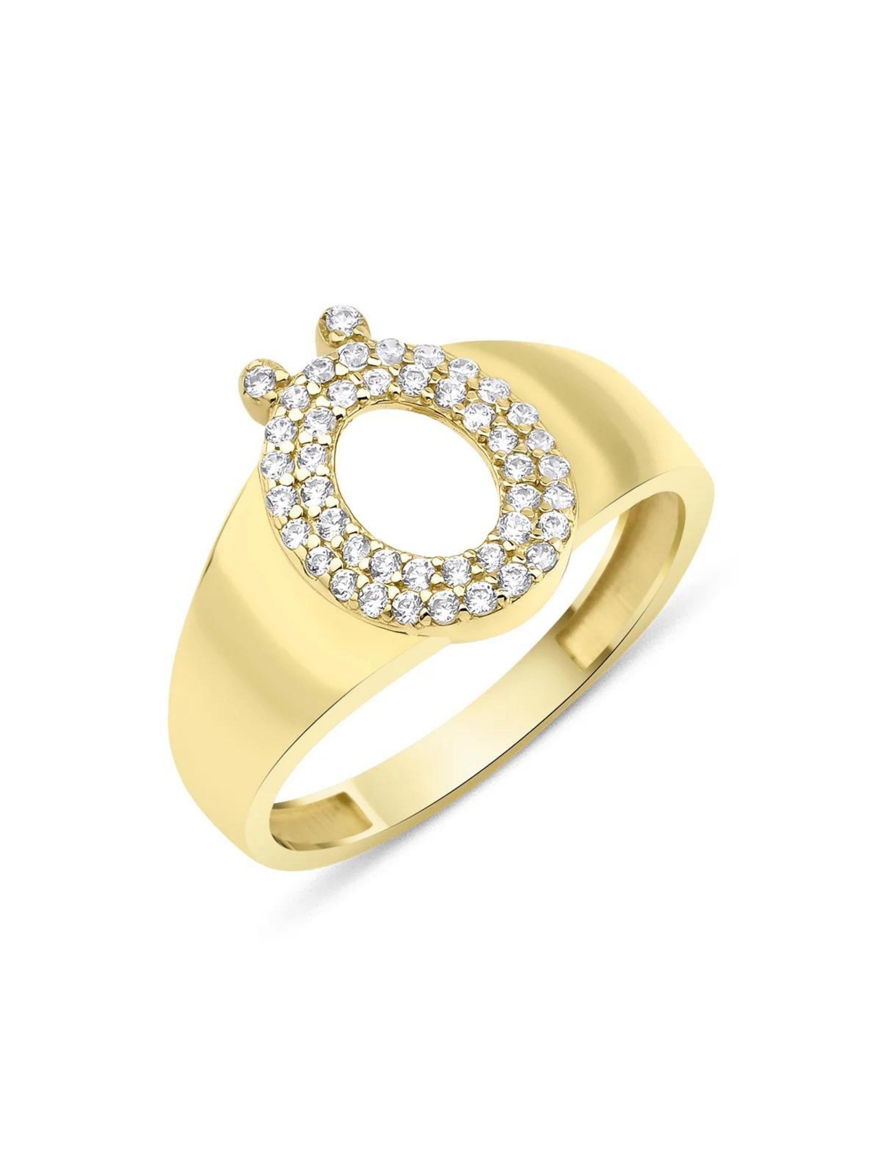 14 Ayar Altın Taşlı Ö Harfli Yüzük14 Ayar Altın Taşlı Ö Harfli Yüzük